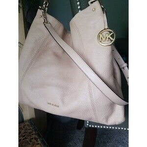 Michael Kors  Beige Leather Large Convertible Shoulder Crossbody Bag NICE!